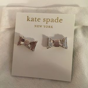 Kate Spade silver bow stud earrings